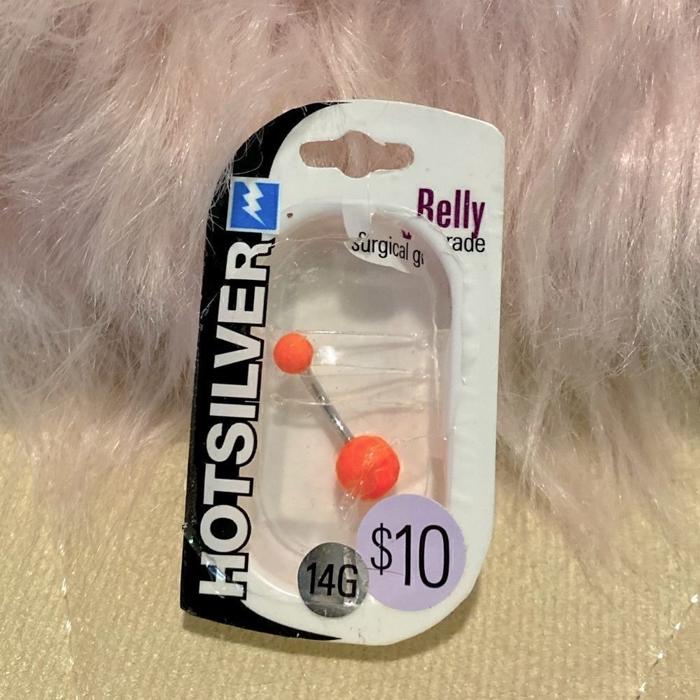 Bright Orange Belly Button Jewelry